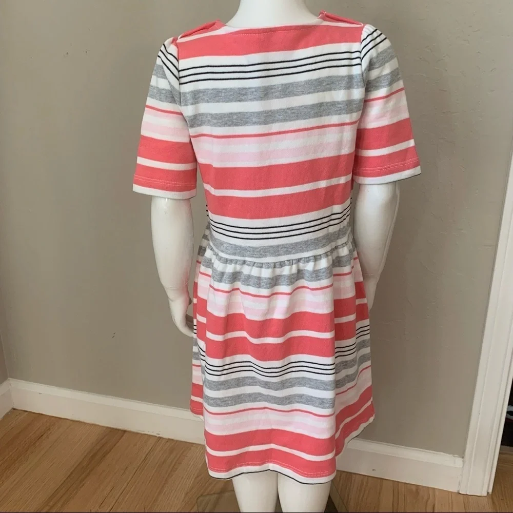 NWT GYMBOREE “Kitty In Pink” Cotton Knit Striped Dress Short Sleeves Casual Sz 6